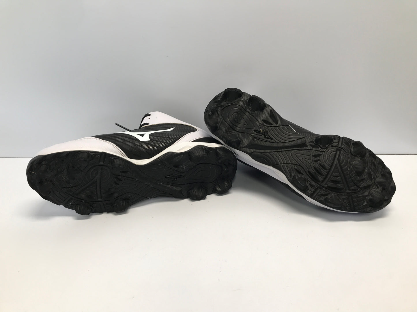 Baseball Shoes Cleats Men's Size 9 Mizuno Black White High Top Like New