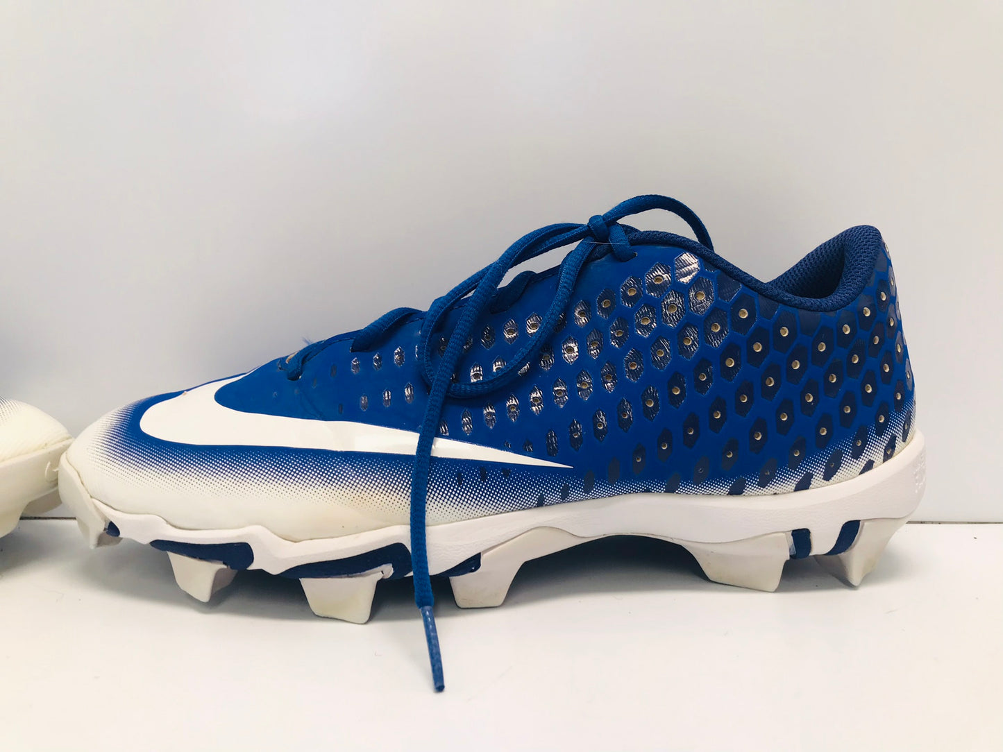 Baseball Shoes Cleats Men's Size 9 Nike Vapor Blue White Excellent