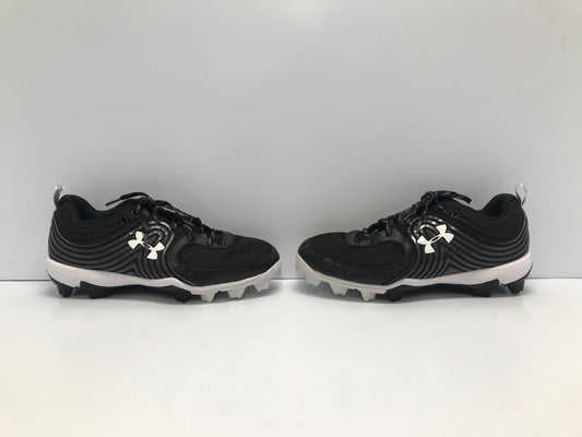 Baseball Shoes Cleats Men's Size 9 Under Armour Black White Like New