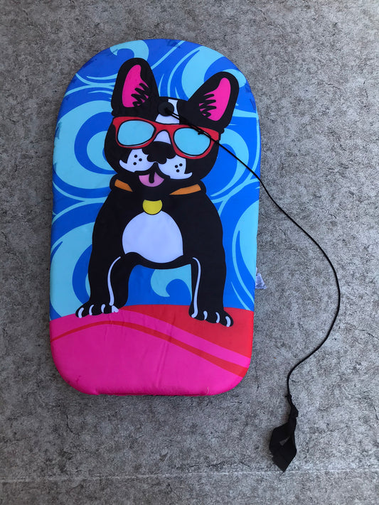 Boogie Board Body Board Surf Skim French Bull Dog 32x17 inch As New