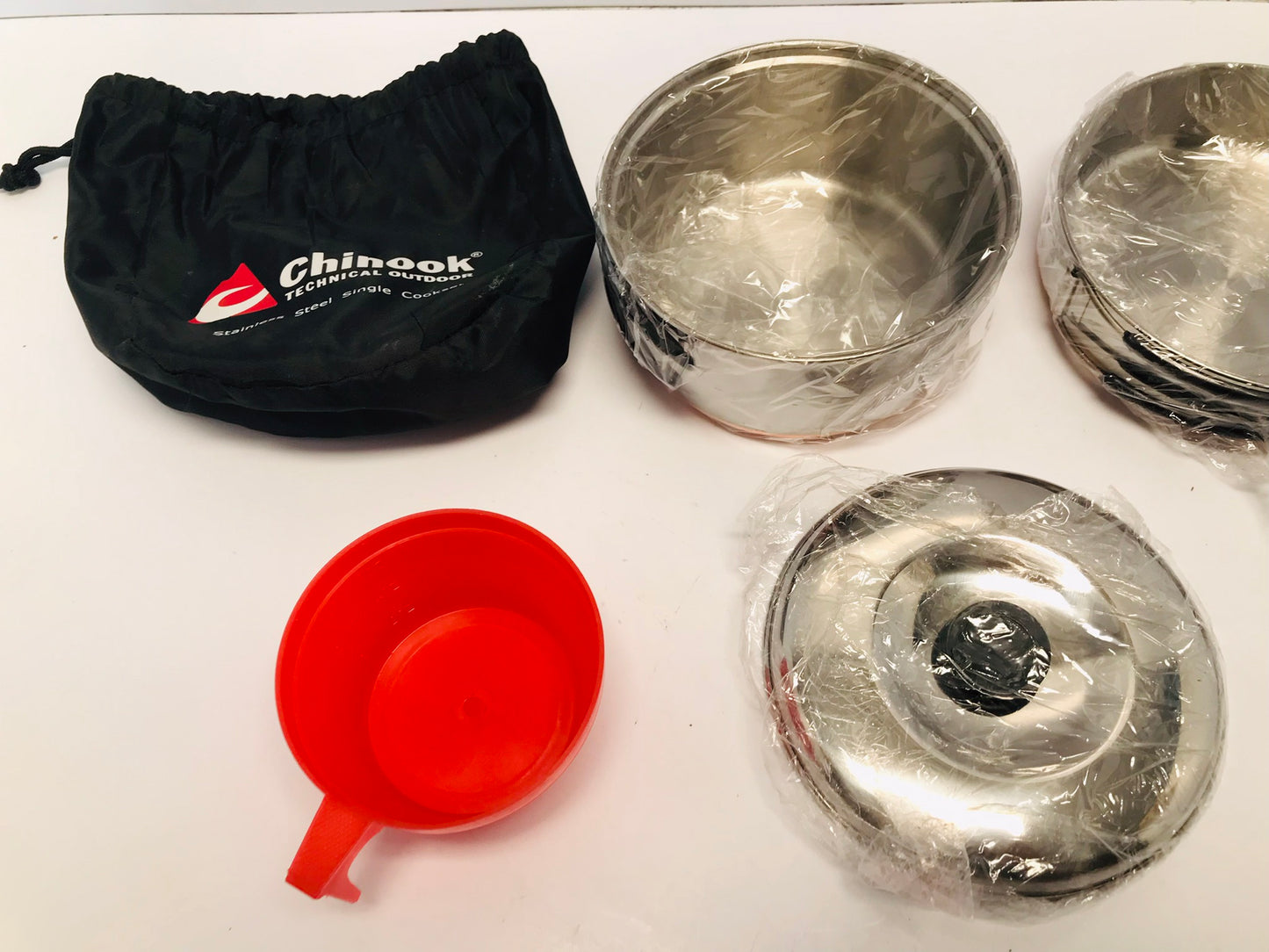 Camping Chinook Cook Set Single New In Bag Stainless Steel Outstanding Quality