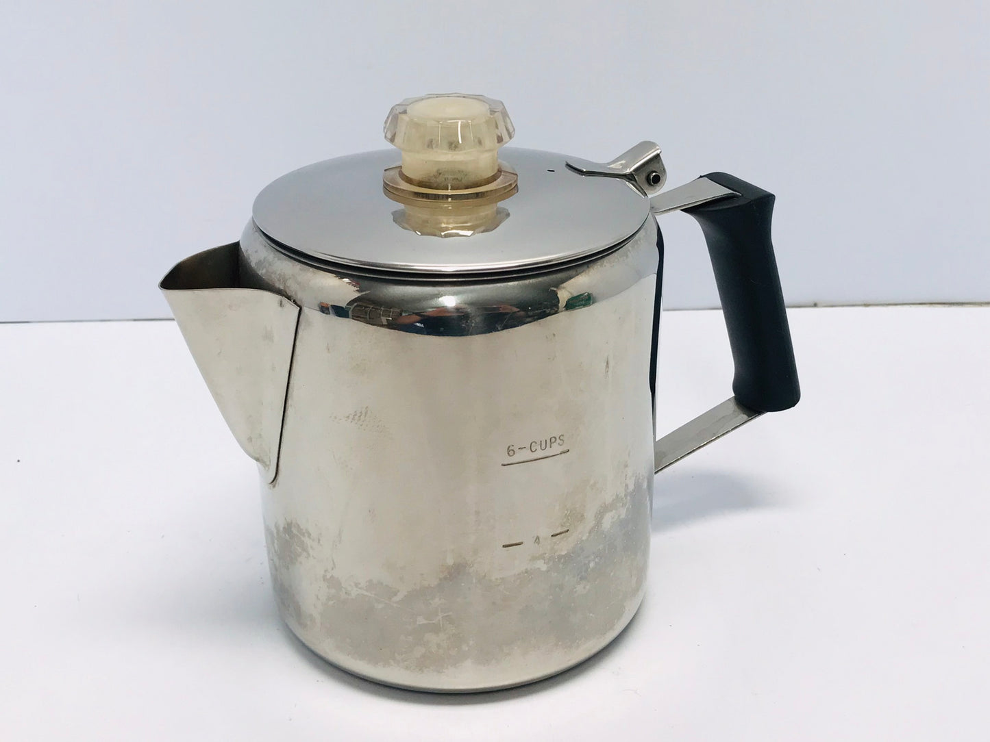 Camping Coffee Pot Perolator 4-6 cup Stainless Steel Rustproof Fast Heat Up Outdoor Use Excellent As New