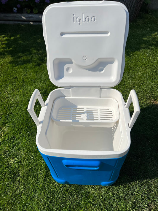 Camping Cooler Igloo Ice Cube With Small Pocket On Top Lid 14 Quart Like New