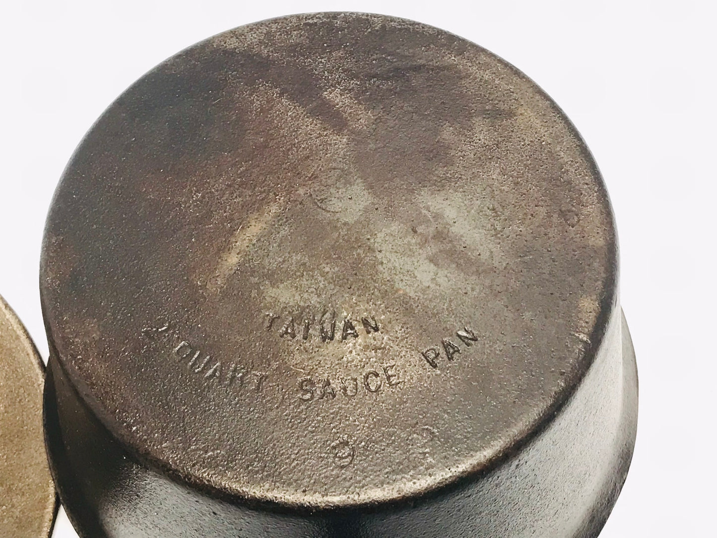 Camping Cottage Home Cast Iron 4 Cup 7 Pot With Wood Handle Excellent