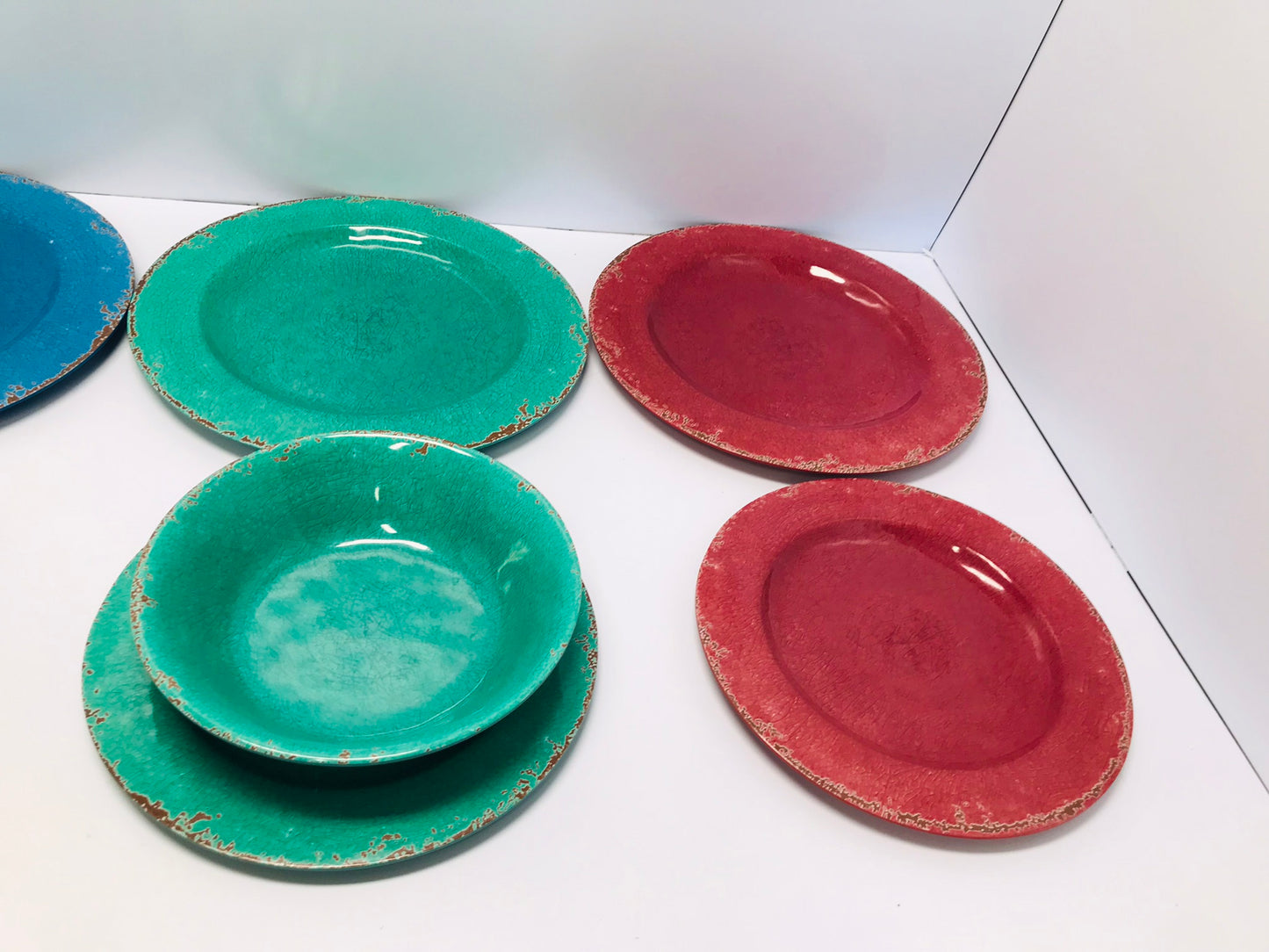 Camping Fishing Dishes Studio California Melmac Style Plates and Bowles 1 bowl Missing