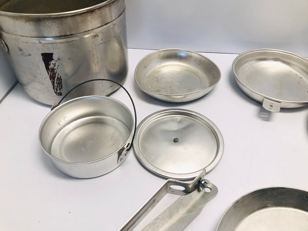 Camping Fishing Heavy Aluminum Camp Pots Dishes All In One Set