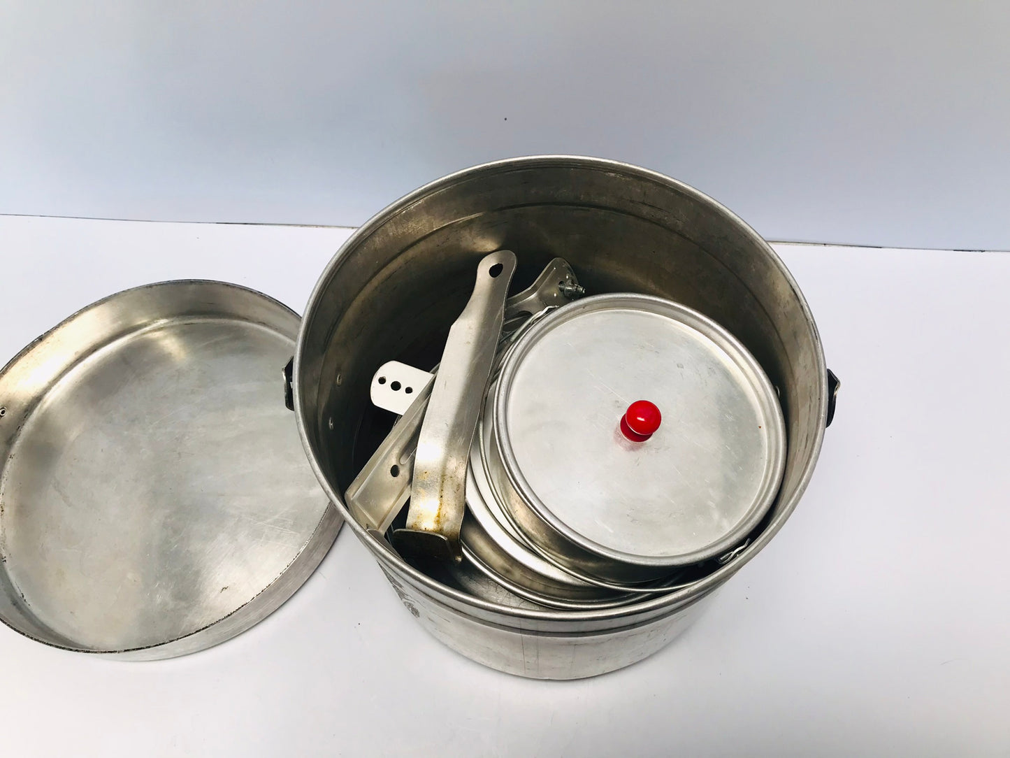 Camping Fishing Heavy Aluminum Camp Pots Dishes All In One Set