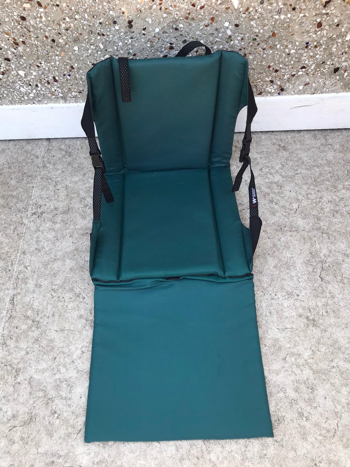 Camping Fishing Sports Kayak Outdoor Folding Seat Pad Cushion Lounge Chair Lizard Plus Stadium Seat Teal Green Excellent