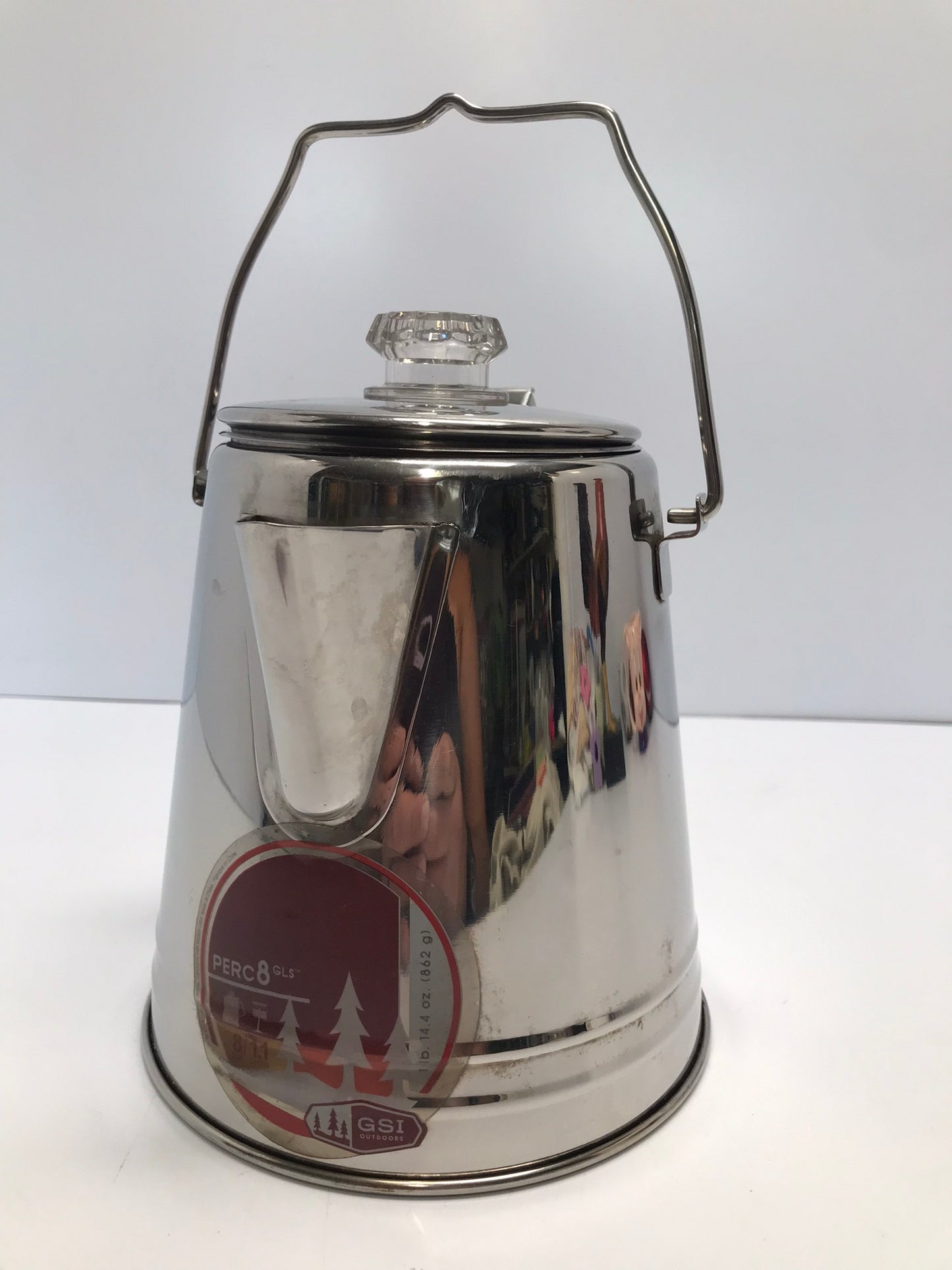 Camping Fishing Stainless 8 Cup Coffee Percolator Coffee Maker Like New Outstanding Quality