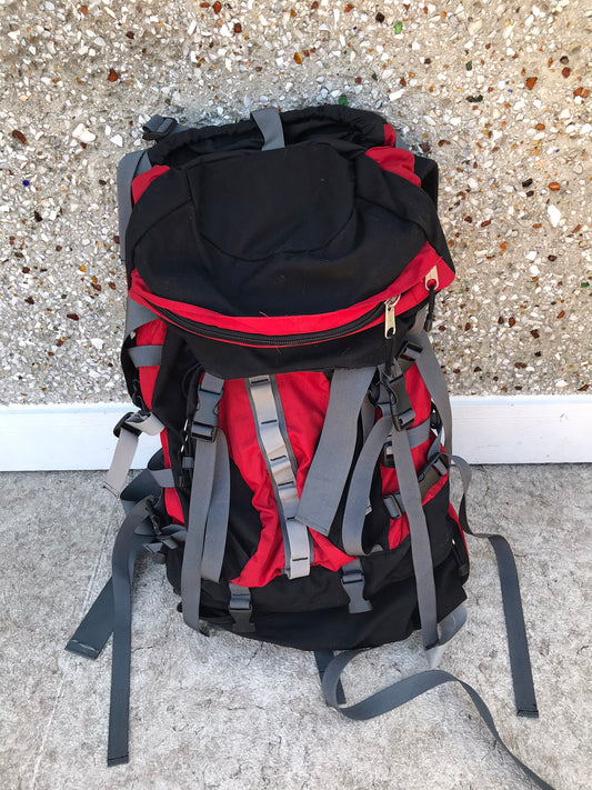 Camping Hiking Mountain Backpack Outdoor Works Black Red Grey New Used 1 hour
