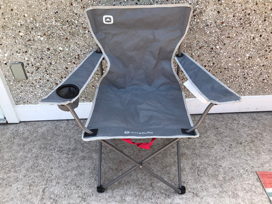 Camping RV Fishing Garden Sports Folding Adult Chair With Carry Bag Grey Excellent