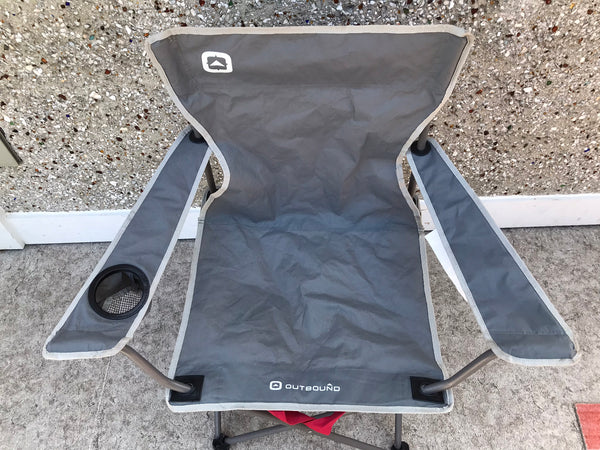 Camping RV Fishing Garden Sports Folding Adult Chair With Carry Bag Grey Excellent