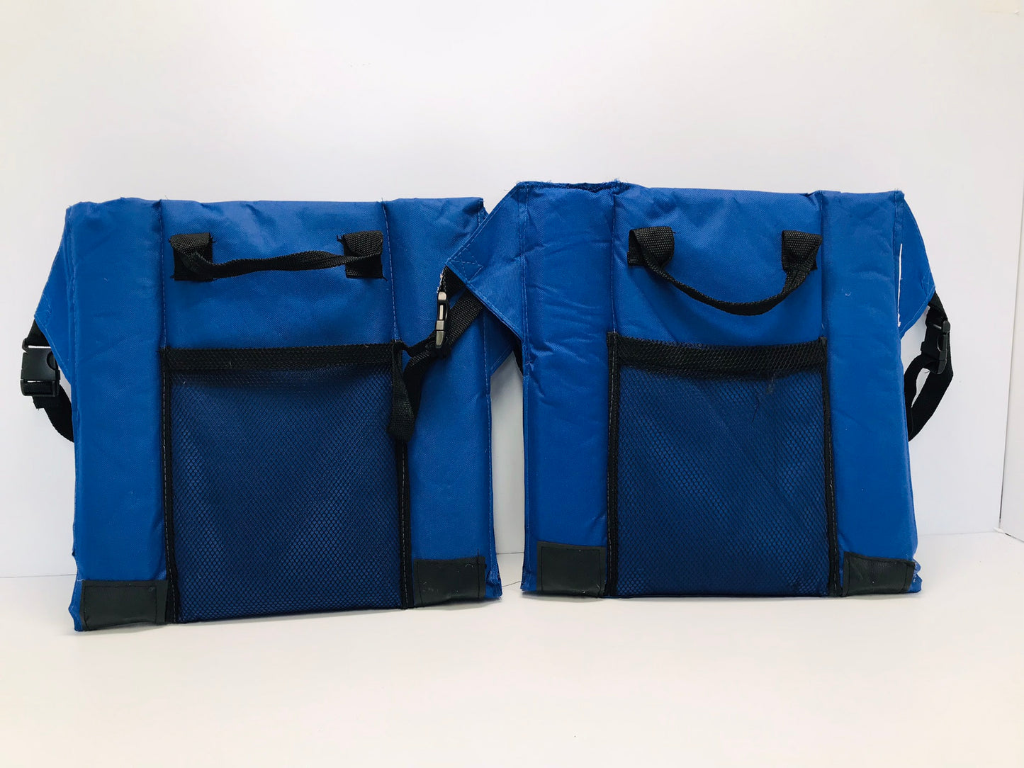 Camping Stadium Bleacher Bench Chairs Set of 2 x16inch Blue Excellent Set of 2