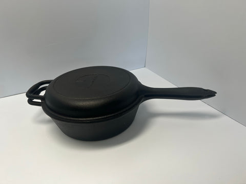 Cast Iron Camping Pot With Lid Lagostina 10 Inch Pot With Lid 2 in 1 Lid Is Also A Frying Pan Pot Is 3lts Excellent