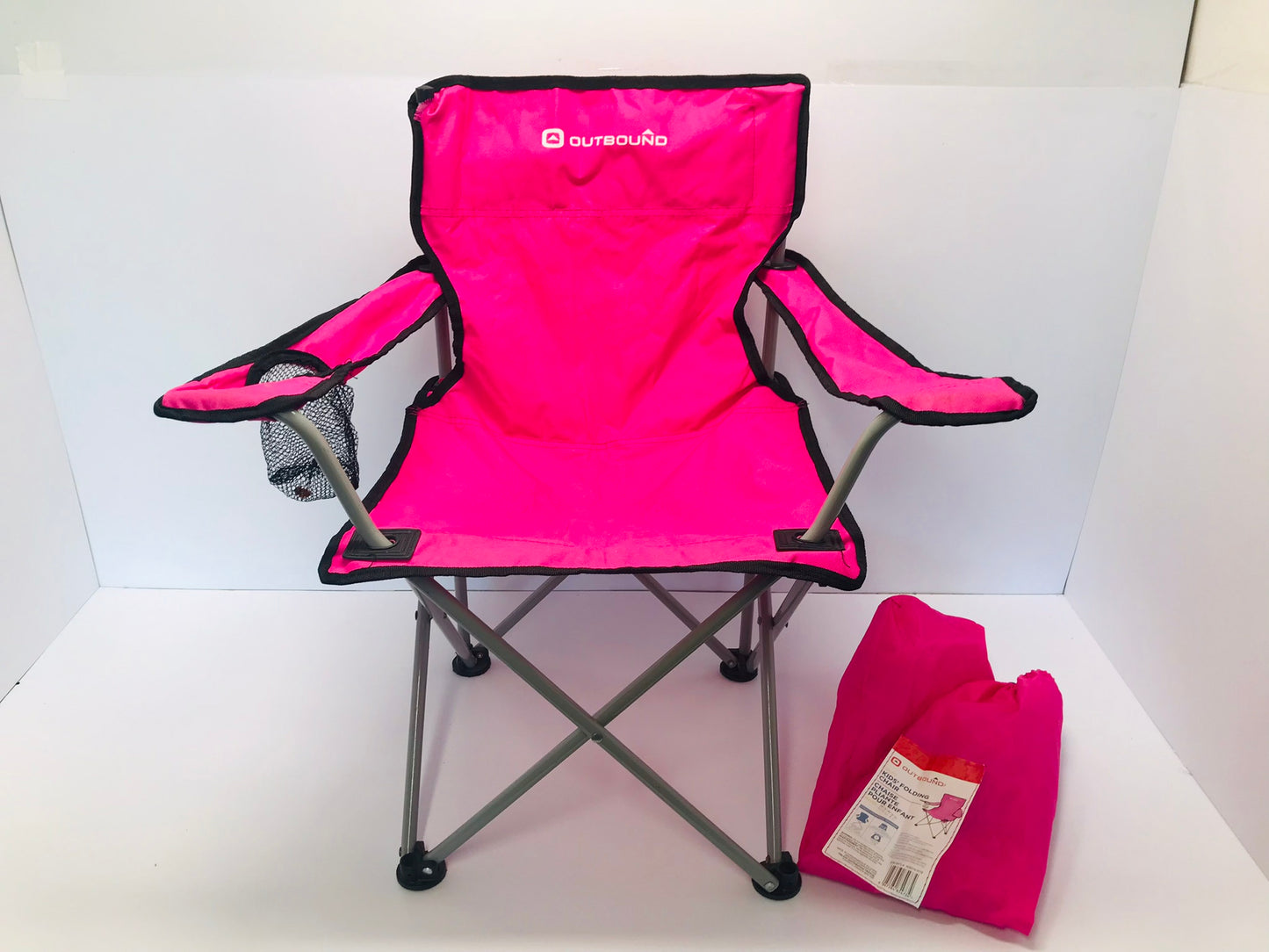 Child Size Camping Fushia Pink Outdoor Folding Chair With Bag Age 2-6