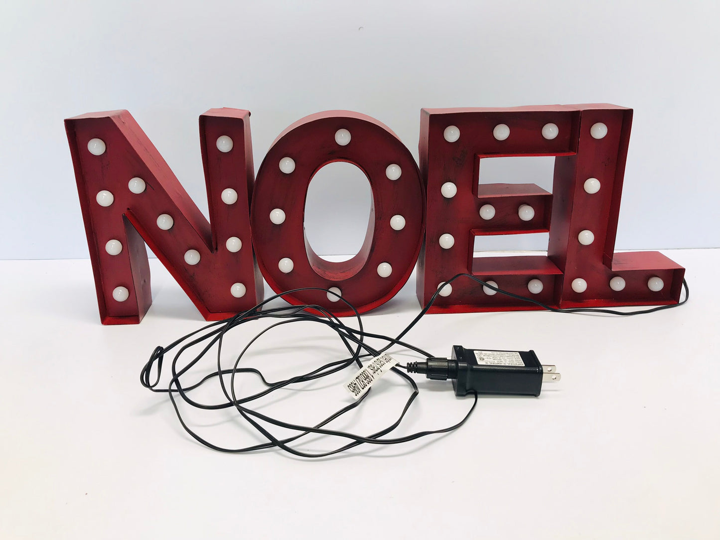 Christmas Large Metal Plug In Noel Sign 23x8 Inch Works Perfect As New
