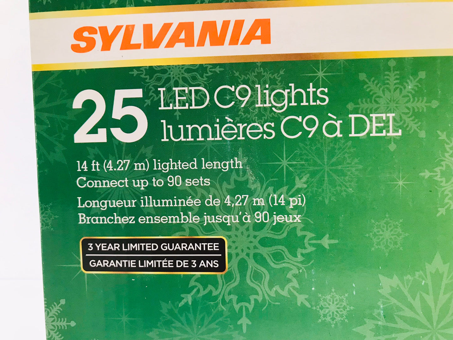 Christmas Outdoor Lights NEW IN BOX 25 LED C9 14 Feet New In Box