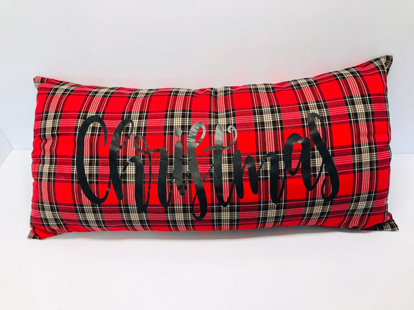 Christmas Tartan Flannel Pillow X-Large 34x40 inches