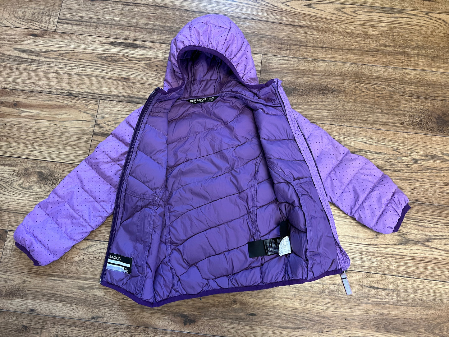 Coat Child Size 4-5 Puffer Paradox Purple Grey
