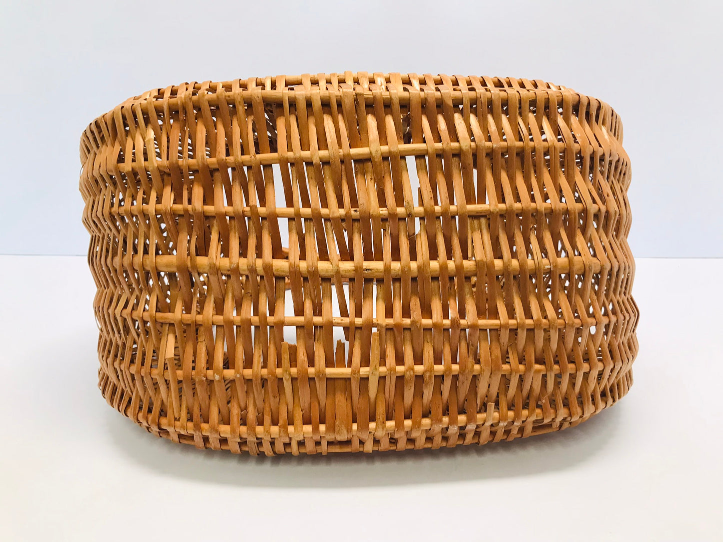 Cottage Home Cane Basket Purse 1960's Mint Condition 16x14x8 inch RARE