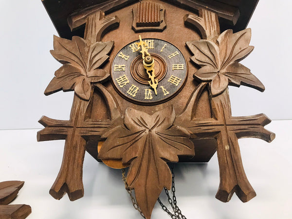 Cuckoo Clock Vintage Old Carved-Style Made In Germany RARE
