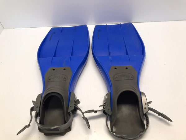 Snorkel Dive Fins Men's Shoe Size 9-10 Dagcor Blue Grey