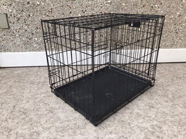 Dog Pet Puppy Kennel Crate Folding 24x12x17 Medium Up To 20 Pounds