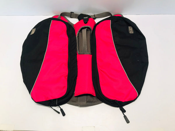 Dog Pet Puppy Outward Hound Dog BackPack Size Large Removeable Side Bags Adjustable Fushia Black Like New