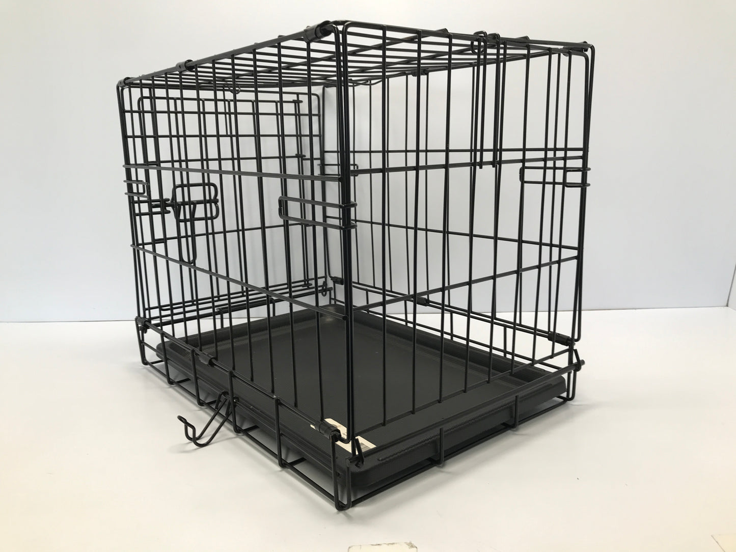 Dog Puppy Cat Small Folding Metal Crate Kennel 15x17x12 inch With Tray Like New