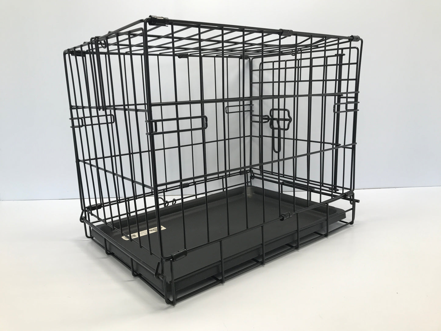Dog Puppy Cat Small Folding Metal Crate Kennel 15x17x12 inch With Tray Like New