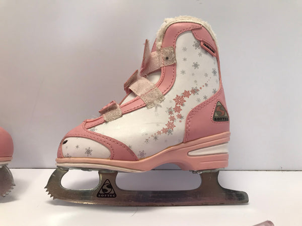 Figure Skates Child Size 11 Jackson Soft Skates Pink White Like New