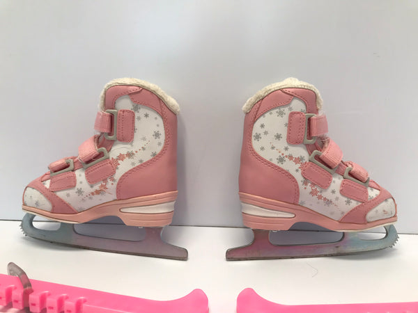 Figure Skates Child Size 11 Jackson Soft Skates Pink White Like New