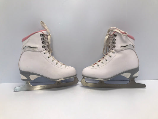 Figure Skates Child Size 5 Youth Jackson Cameo Soft Skate White Pink Like New