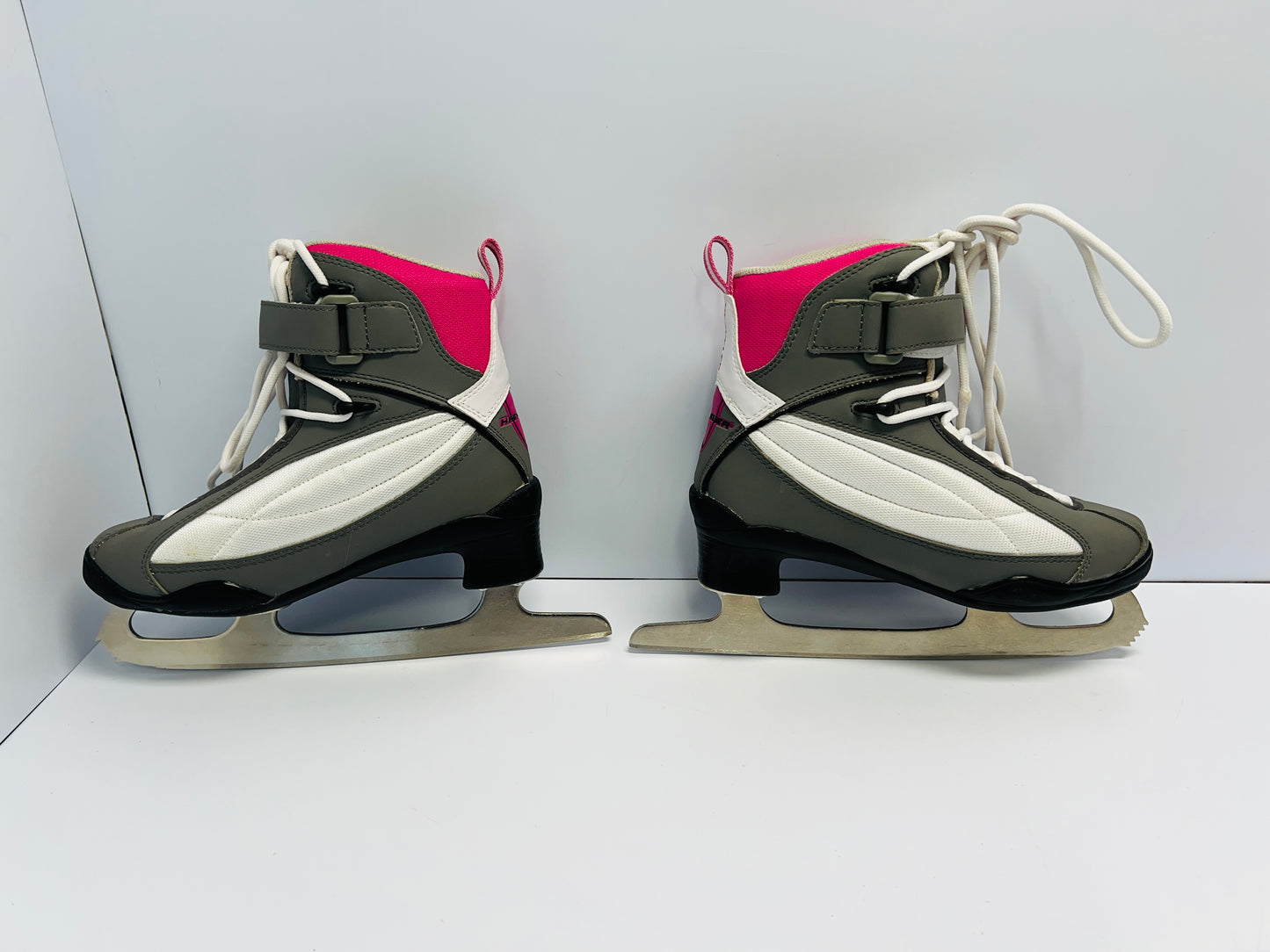 Figure Skates Child Size 5 Youth Vic Soft Skates White Grey Pink Excellent