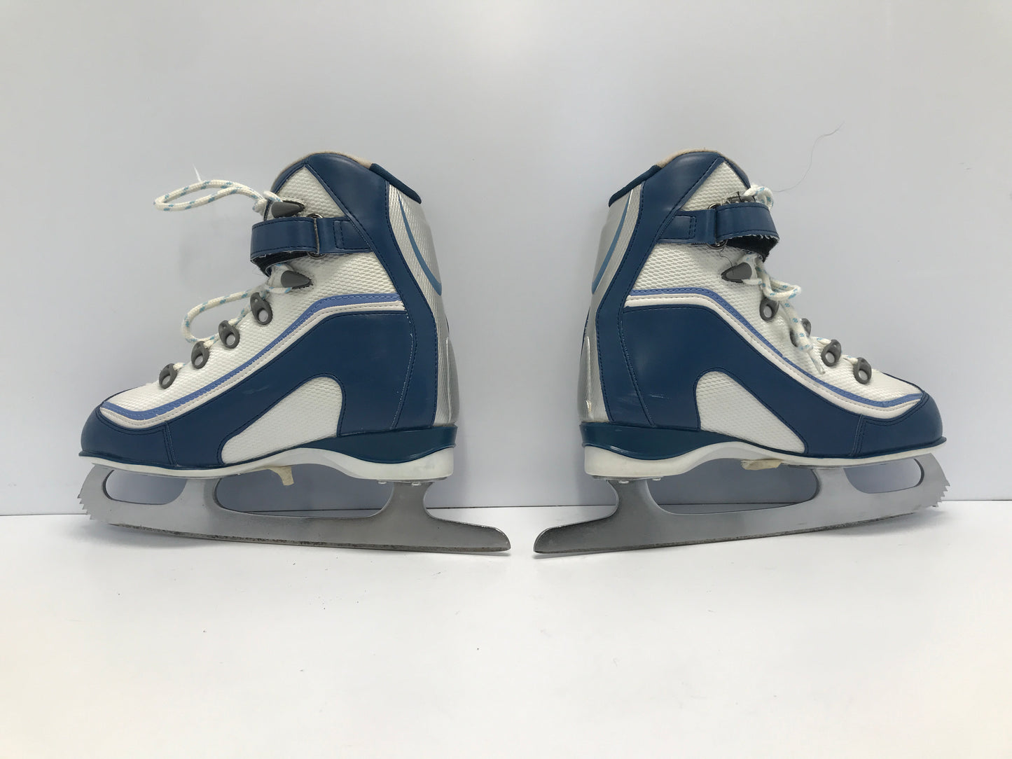 Figure Skates Ladies Size 7 Soft Skates Blue White Like New