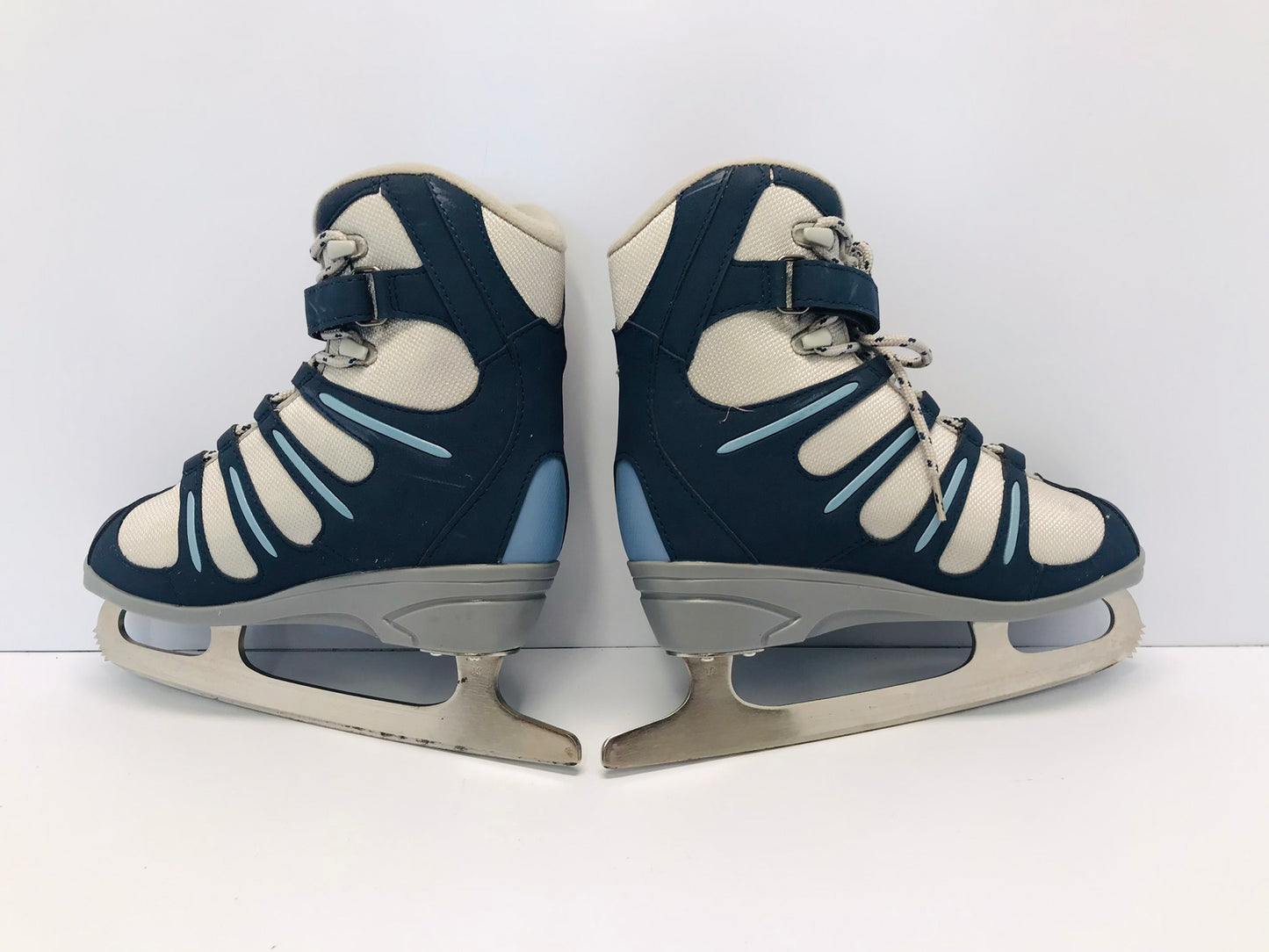 Figure Skates Ladies Size 8 Jackson Soft Skates Denim Blue Grey Like New