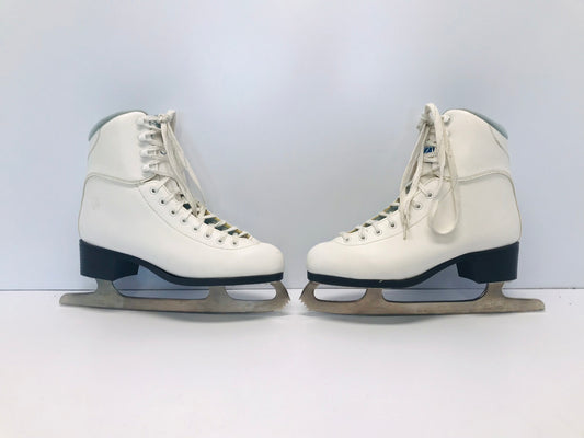 Figure Skates Ladies Size 9 Jackson Soft Skates White Blue Like New