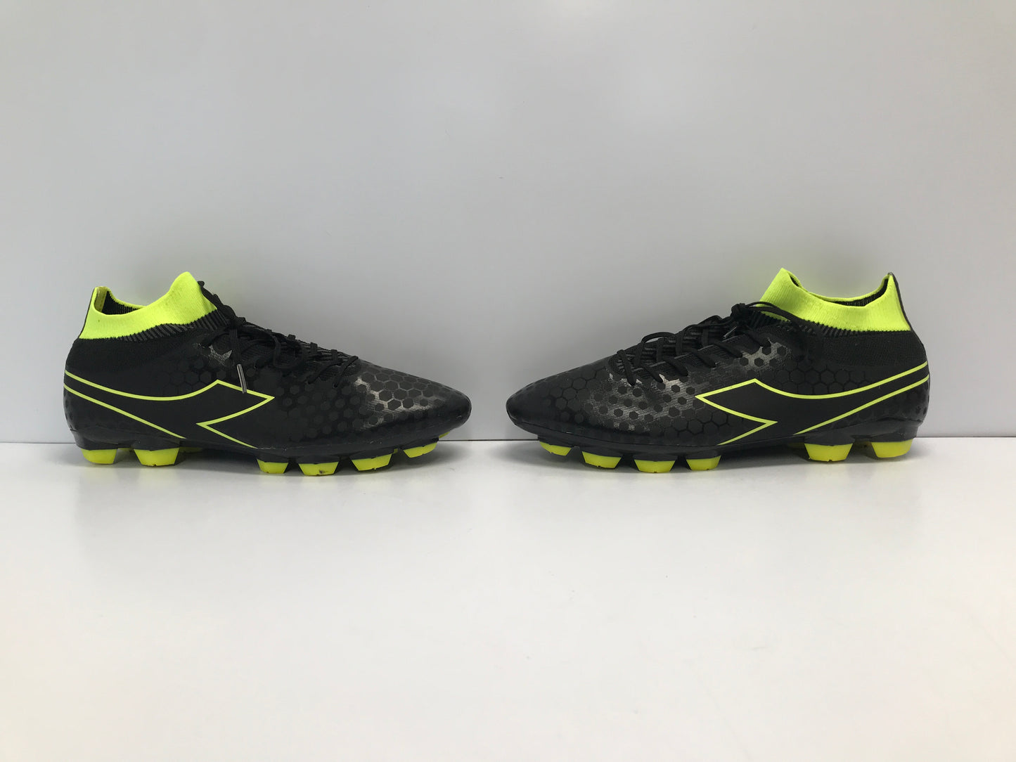 Football Rugby Soccer Shoes Cleats Men's Size 4.5 Diadora Slipper Feet Lime Black Like New