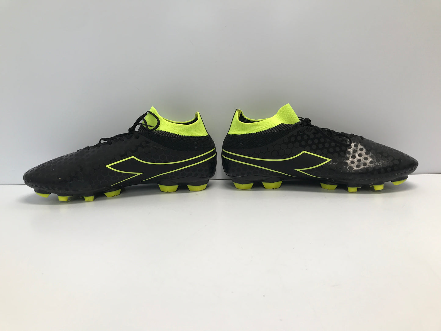 Football Rugby Soccer Shoes Cleats Men's Size 4.5 Diadora Slipper Feet Lime Black Like New