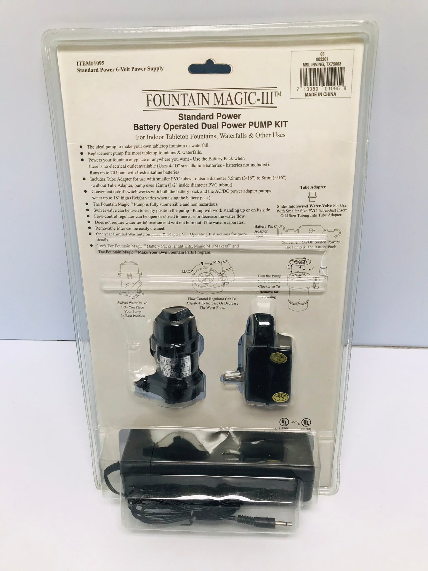 Fountain Magic III Pump Kit The Water Garden Table Top New Sealed Package