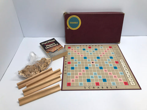 Game 1953 Scrabble Complete Board Game Vintage With Scrabble Dictionary