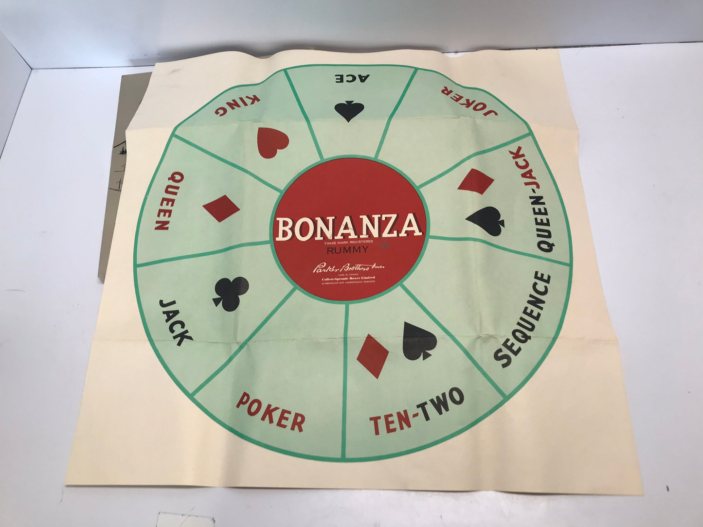 Game 1955 Rare Parkers Brothers Bonanza Rummy Excelent With Box