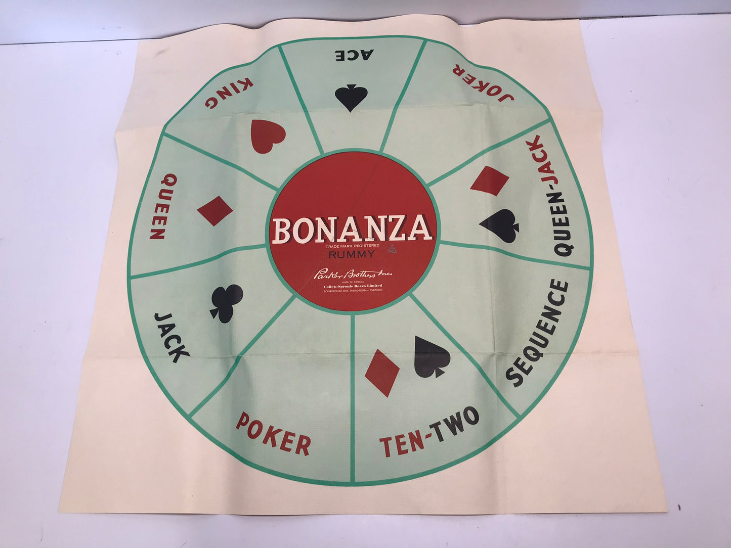 Game 1955 Rare Parkers Brothers Bonanza Rummy Excelent With Box