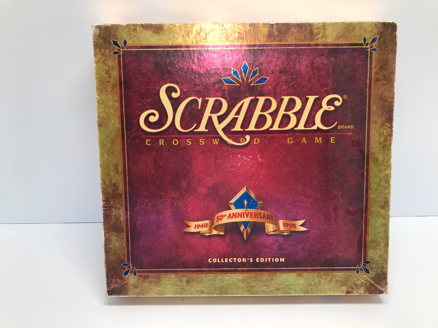 Game 1998 Scrabble 50th Anniversary Turntable Board Vintage Complete 2 Letters Were Replaced Rare