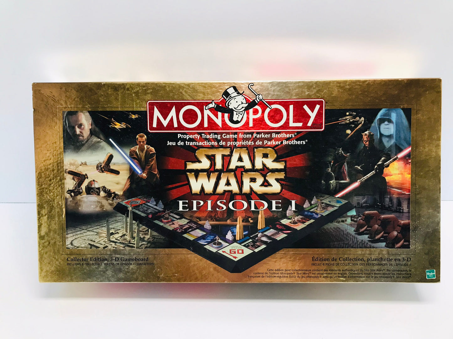 Game 1999 Star Wars Monopoly Episode 1 Collecters Edition 3D Game Board Complete Like New Rare