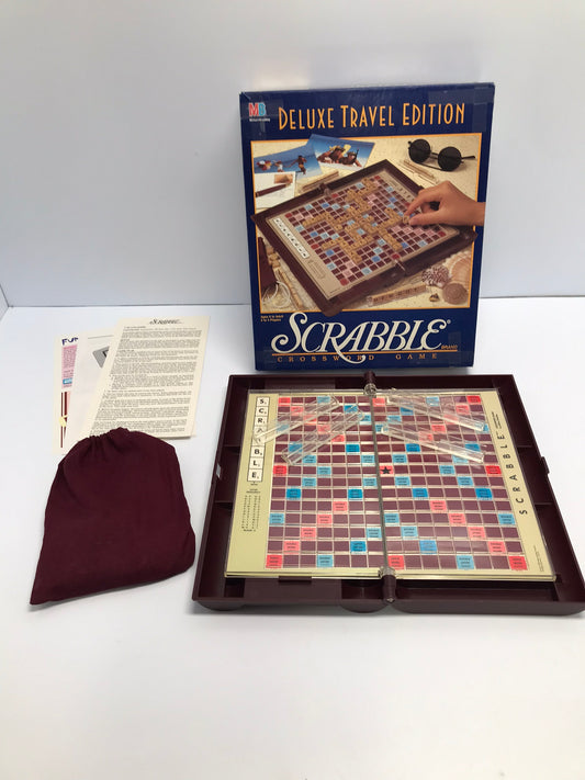 Game Deluxe Scrabble Travel Edition Complete Rare