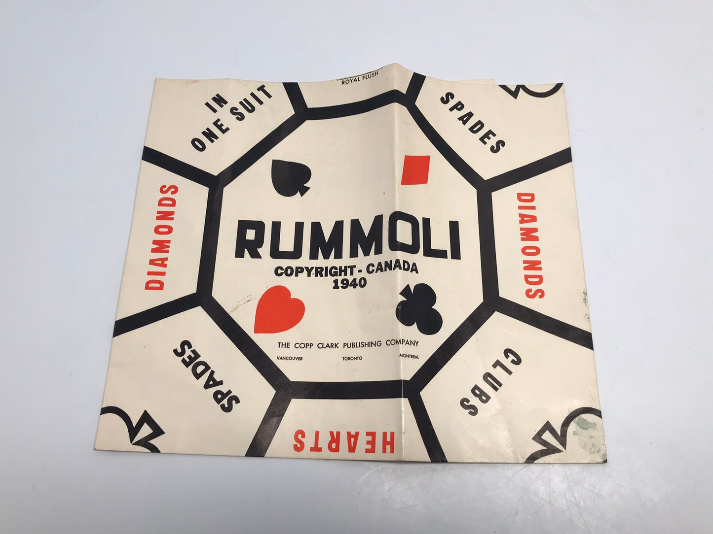 Game Vintage 1940's Old Original Rummoli Game With Instructions