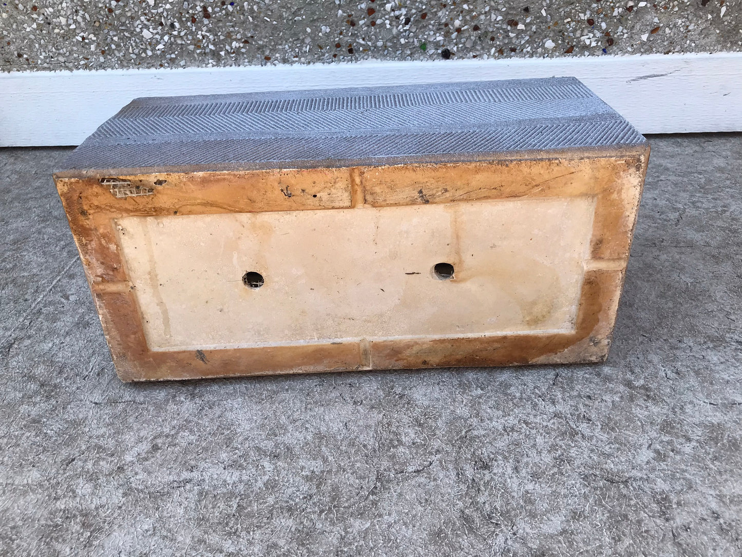 Garden Plant Box Flower Pot Thin Cement Style With Holes In Bottom 20x9x9 inch