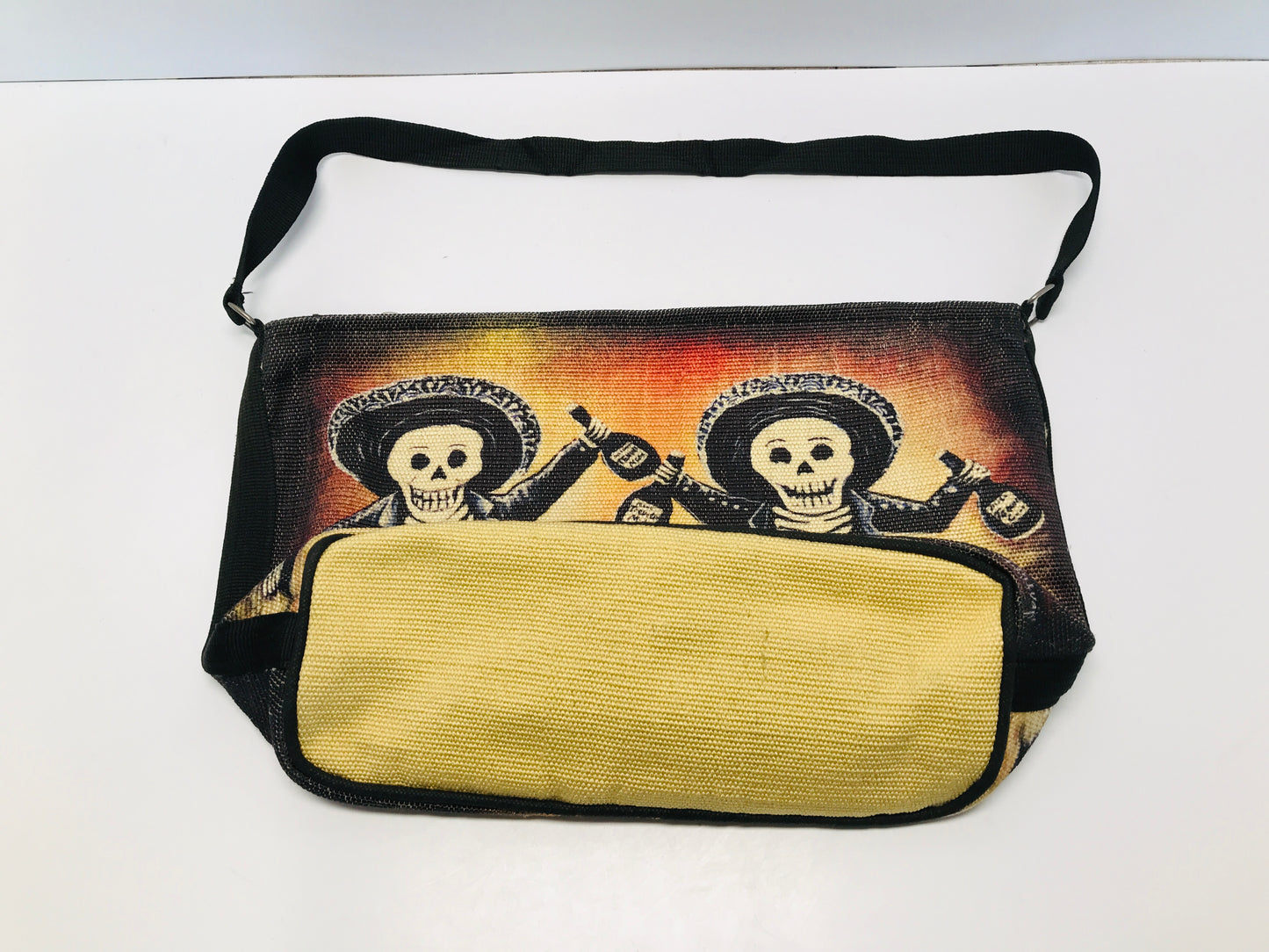 Halloween Beach Party Bag Zipper Works Perfect Condition 18x11 inch Cotton Poly