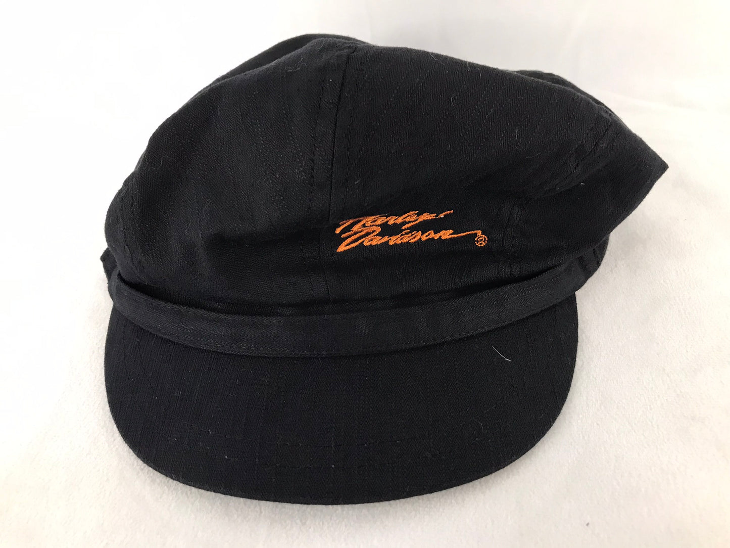 Harley Davidson Ladies Baseball Hat Cap Size Medium Black Orange